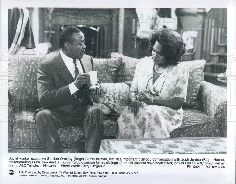 1994 Actors Roger Aaron Brown &amp; Ralph Harris TV Show On Our Own Press Photo - Historic Images