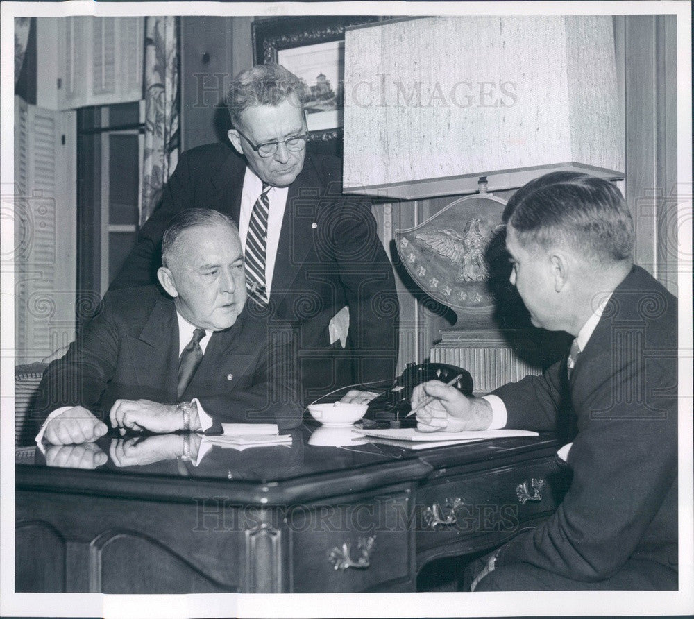 1955 United Air Lines President WA Patterson, Don Martin Press Photo - Historic Images