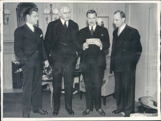 1934 New York, Chase National Bank Execs Nelson Rockefeller Press Photo - Historic Images