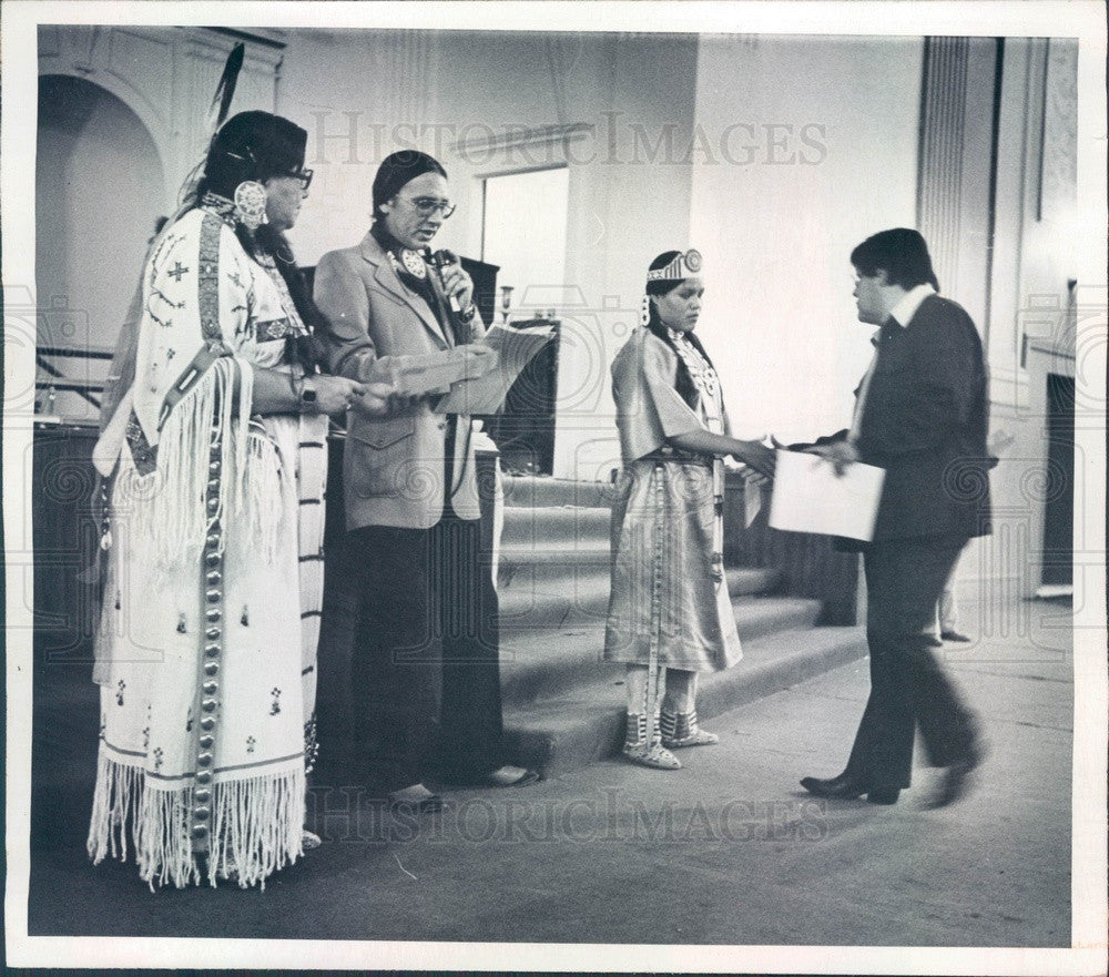 1977 Denver, Colorado White Buffalo Council of American Indians Press Photo - Historic Images