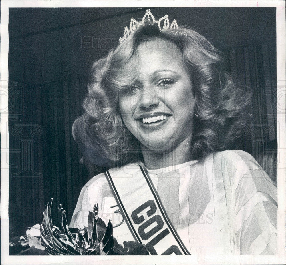 1978 Miss Colorado World Lynelle Lictenheld Press Photo - Historic Images