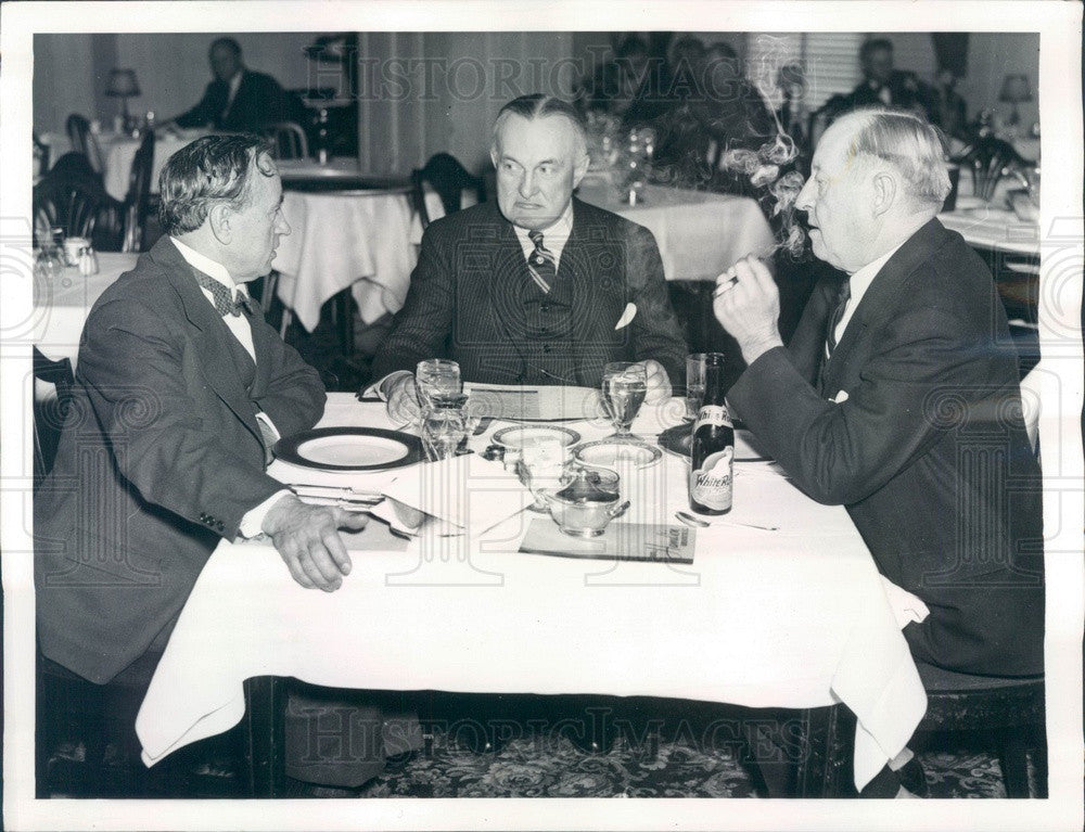 1939 Washington, DC Labor Conference, AFL Leaders Matthew Woll Press Photo - Historic Images