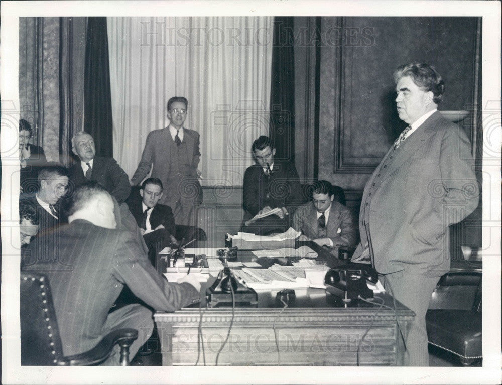 1938 Washington, DC Labor Conference, CIO Head John Lewis Press Photo - Historic Images