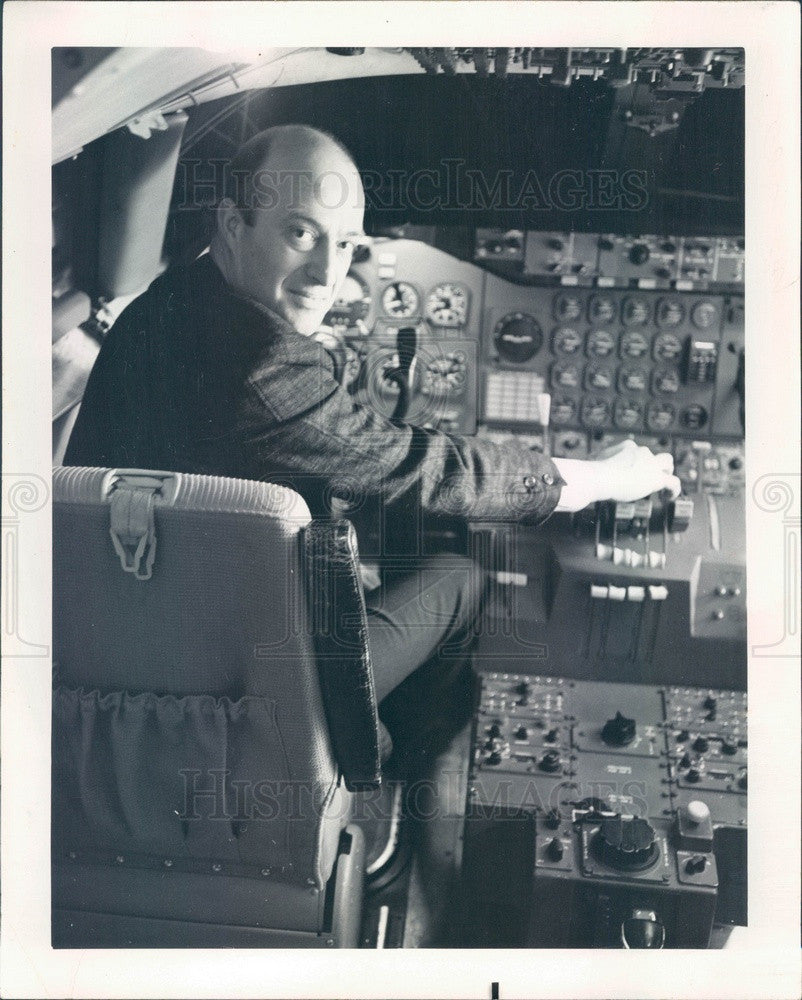 1969 Boeing 747 Chief Project Pilot Jack Waddell Press Photo - Historic Images