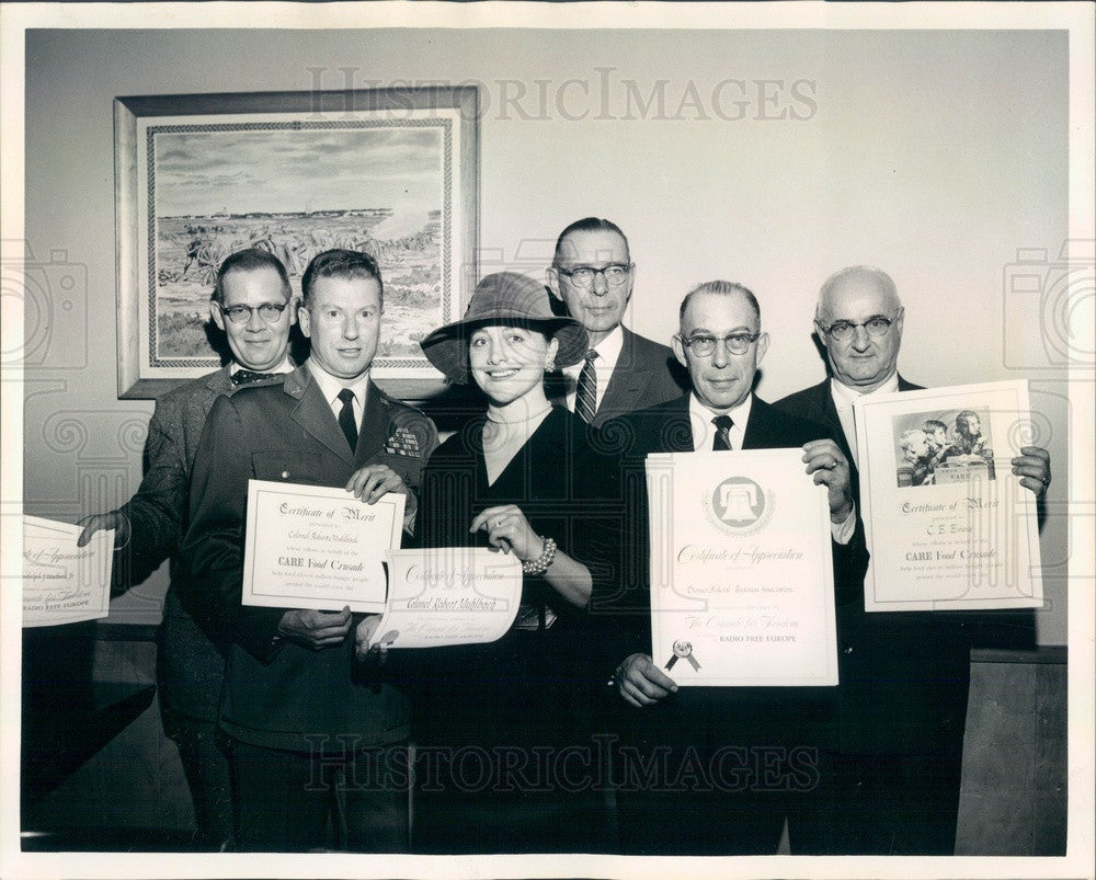 1958 Denver, Colorado Radio Free Europe Fundraisers HS Varner Jr Press Photo - Historic Images