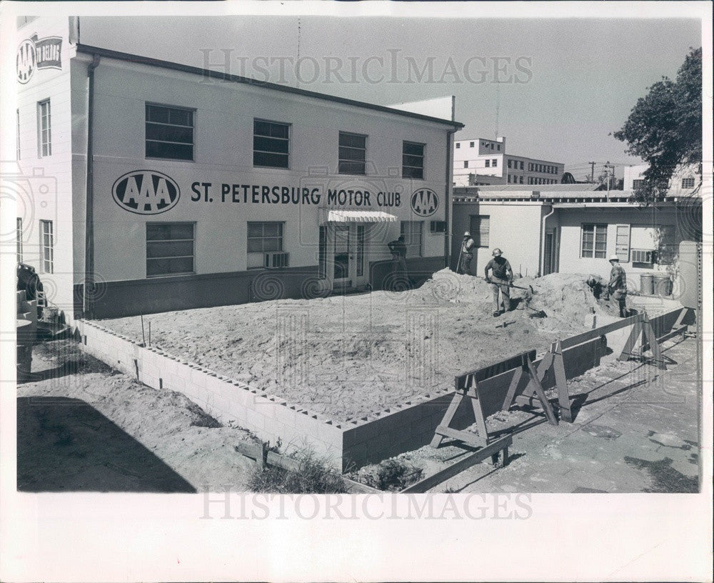 1963 St Petersburg, Florida AAA Motor Club HQ Building Construction Press Photo - Historic Images