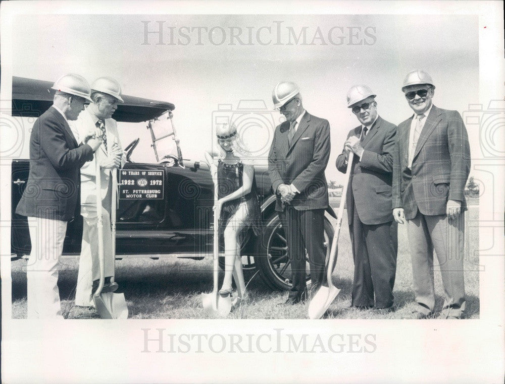 1972 Clearwater, Florida AAA Motor Club Groundbreaking Press Photo - Historic Images