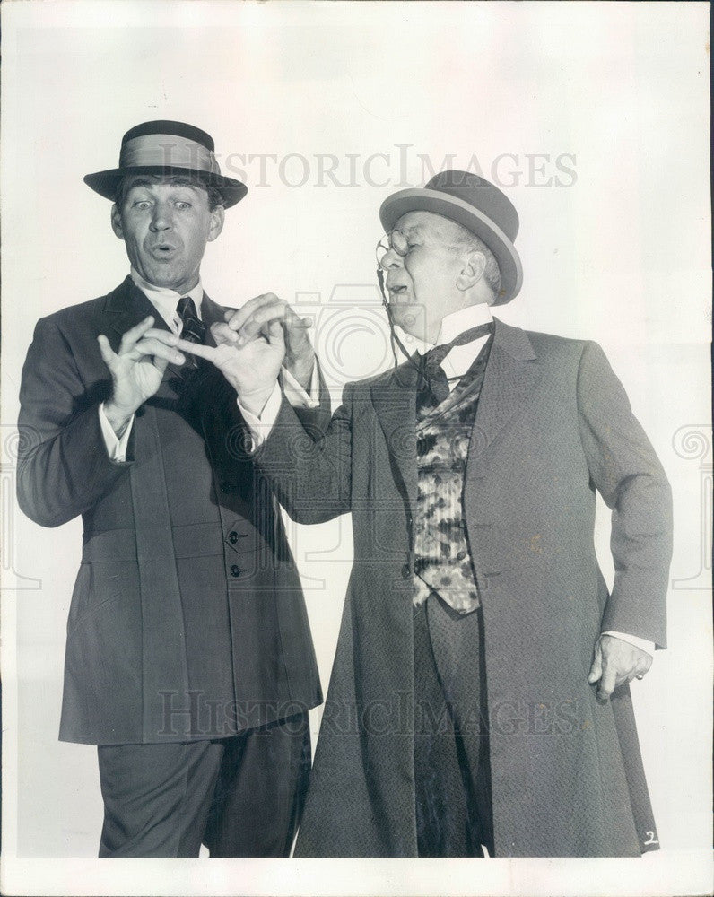 1959 Actors Forrest Tucker &amp; Cliff Hall in The Music Man Press Photo - Historic Images