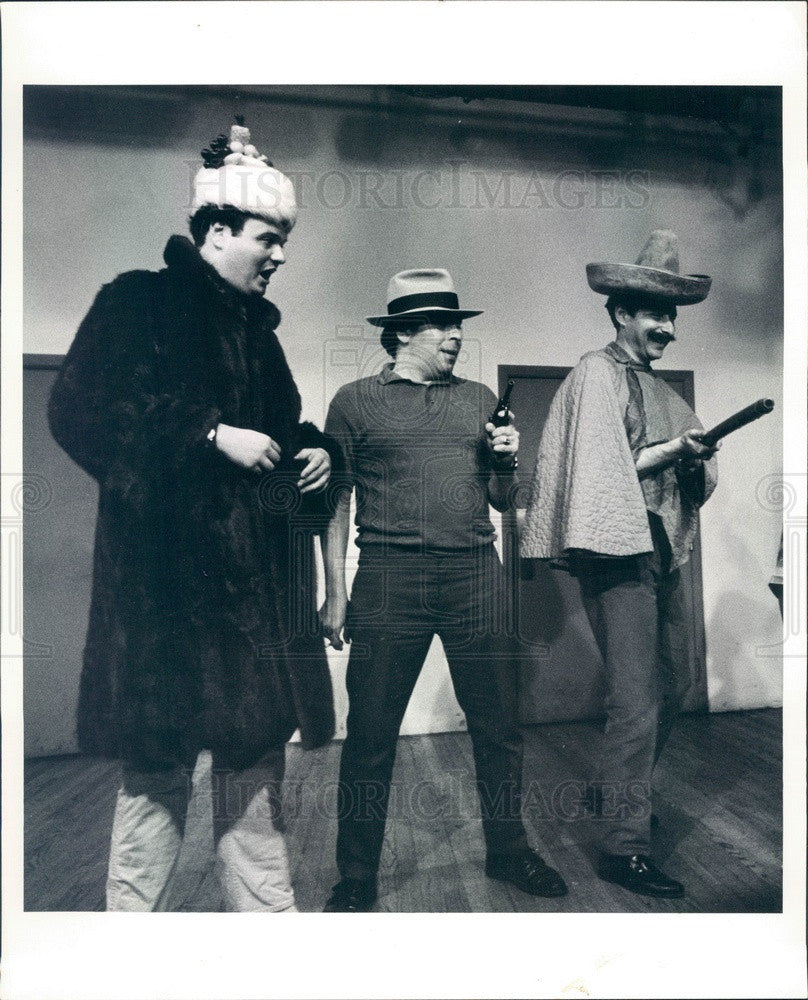 1968 Chicago IL Second City Actors Ira Miller, JJ Barry, Burt Heyman Press Photo - Historic Images