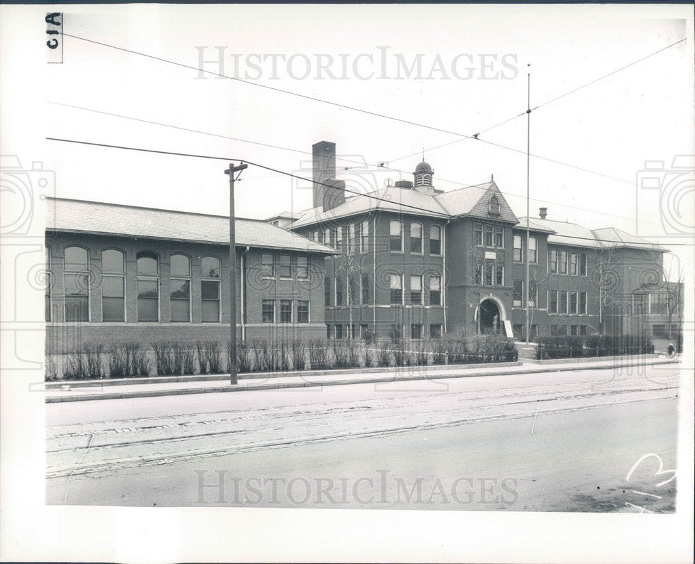1935 Detroit, Michigan Lillibridge School Press Photo - Historic Images