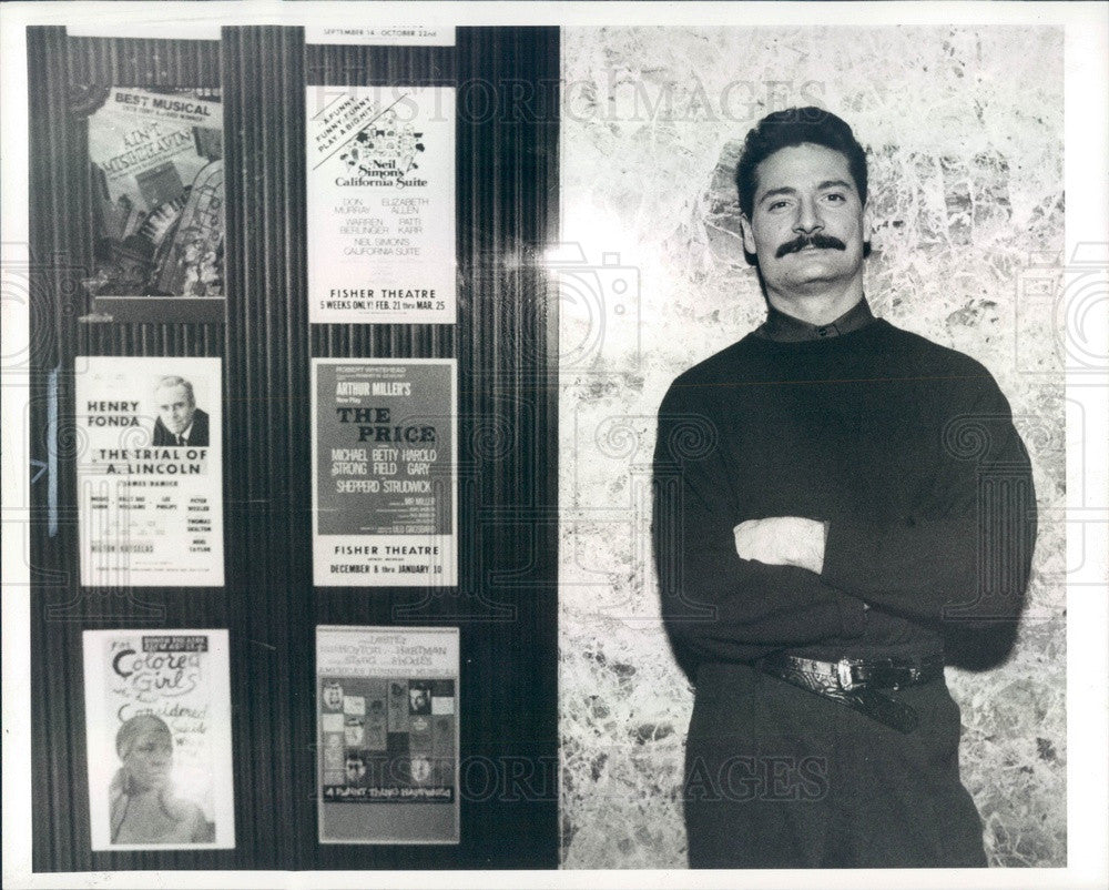 1985 Detroit, Michigan Hairstylist Ed Rondina, Heidi&#39;s Salon Press Photo - Historic Images