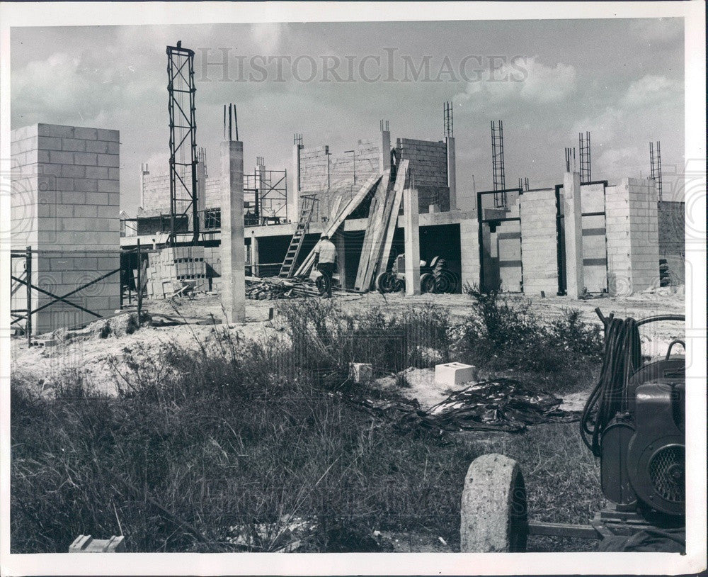 Undated Arcadia, FL Florida State Mental Hospital Construction Press Photo - Historic Images