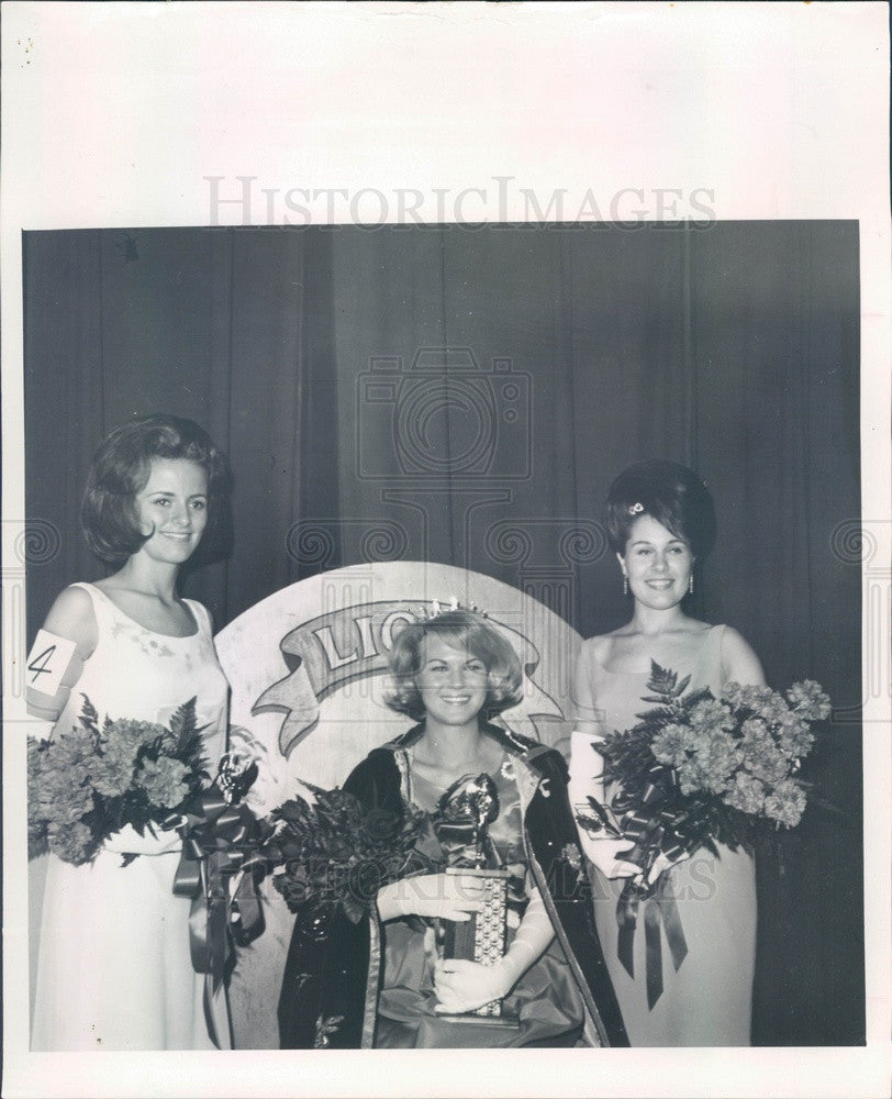 1967 Miss Zephyrhills, FL Sharon Sabo, Nancy Bentley, Linda Nelson Press Photo - Historic Images