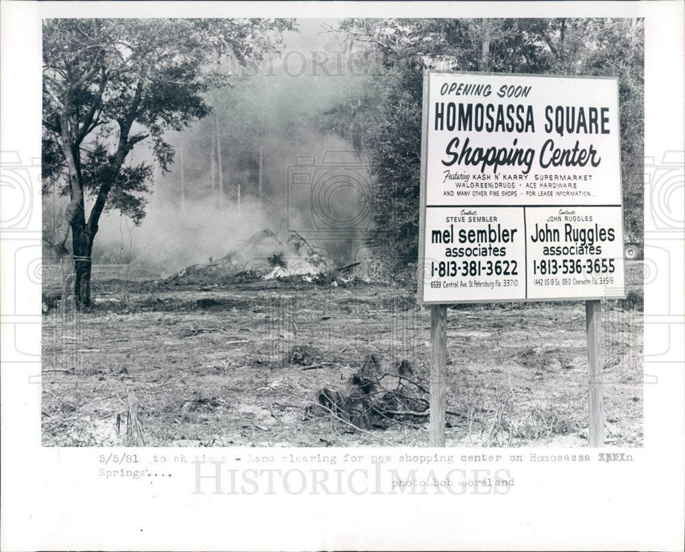 1981 Homosassa Springs, Florida Homosassa Square Shopping Center Press Photo - Historic Images