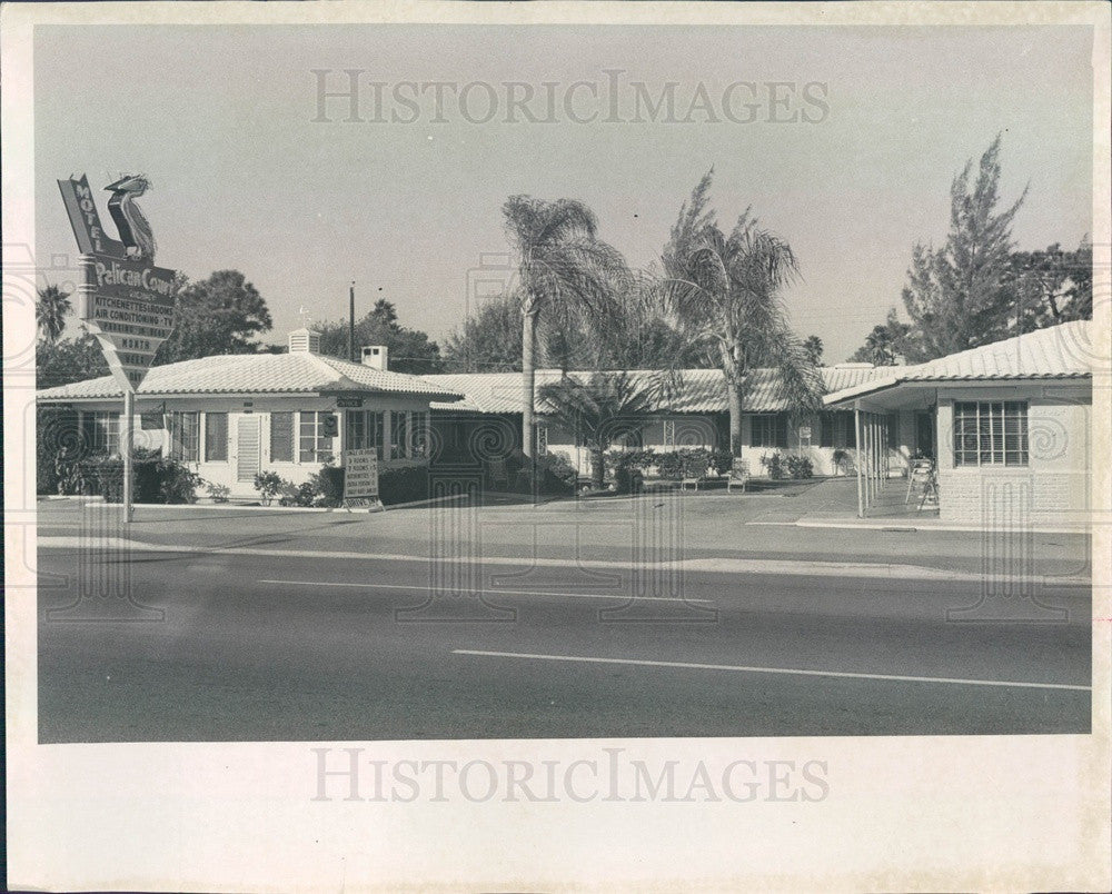 Undated St Petersburg, Florida Pelican Court Motel Press Photo - Historic Images