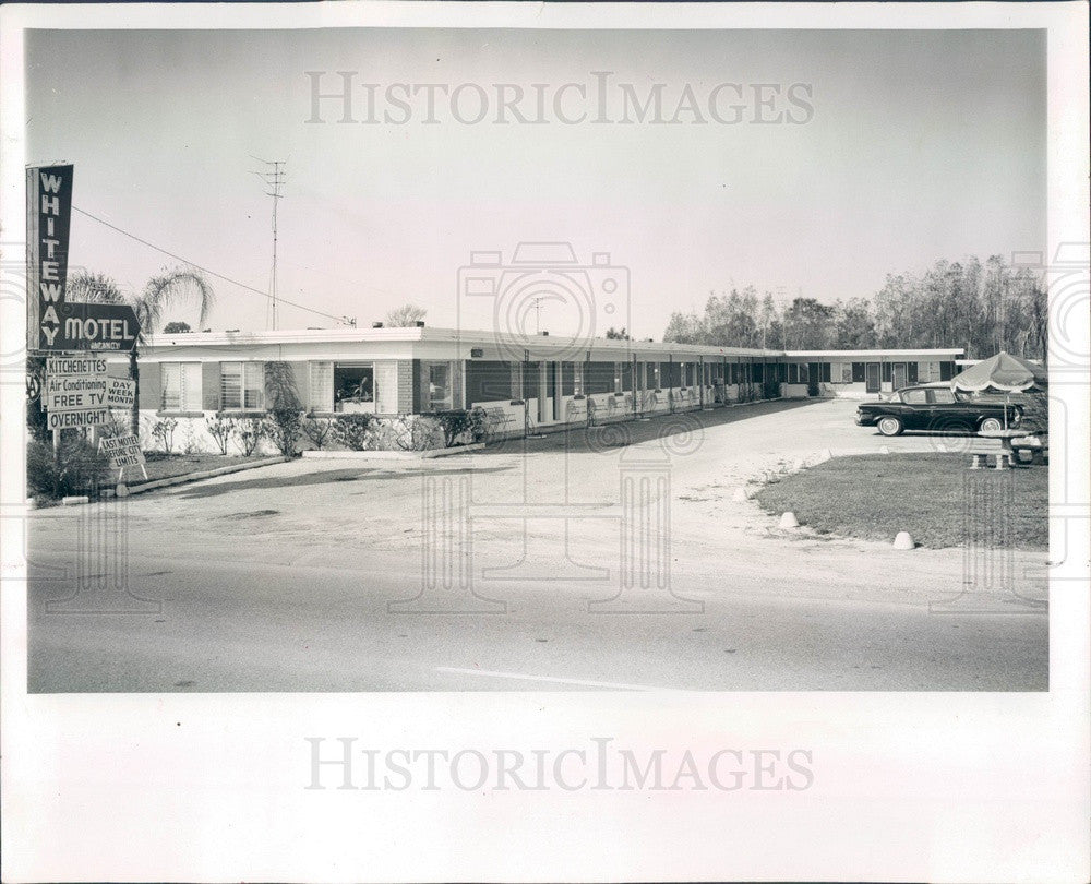 1963 St Petersburg, Florida Whiteway Motel Press Photo - Historic Images