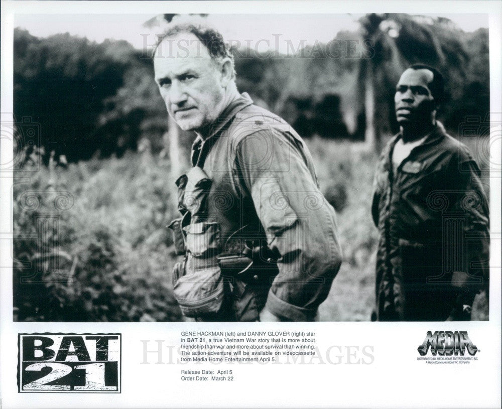 Undated Hollywood Actors Gene Hackman & Danny Glover in Bat 21 Press Photo - Historic Images