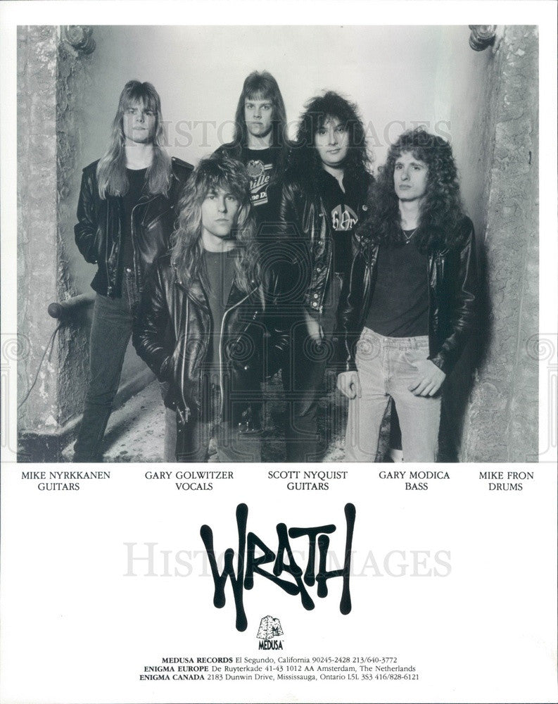 1988 Rock Band Wrath Press Photo - Historic Images