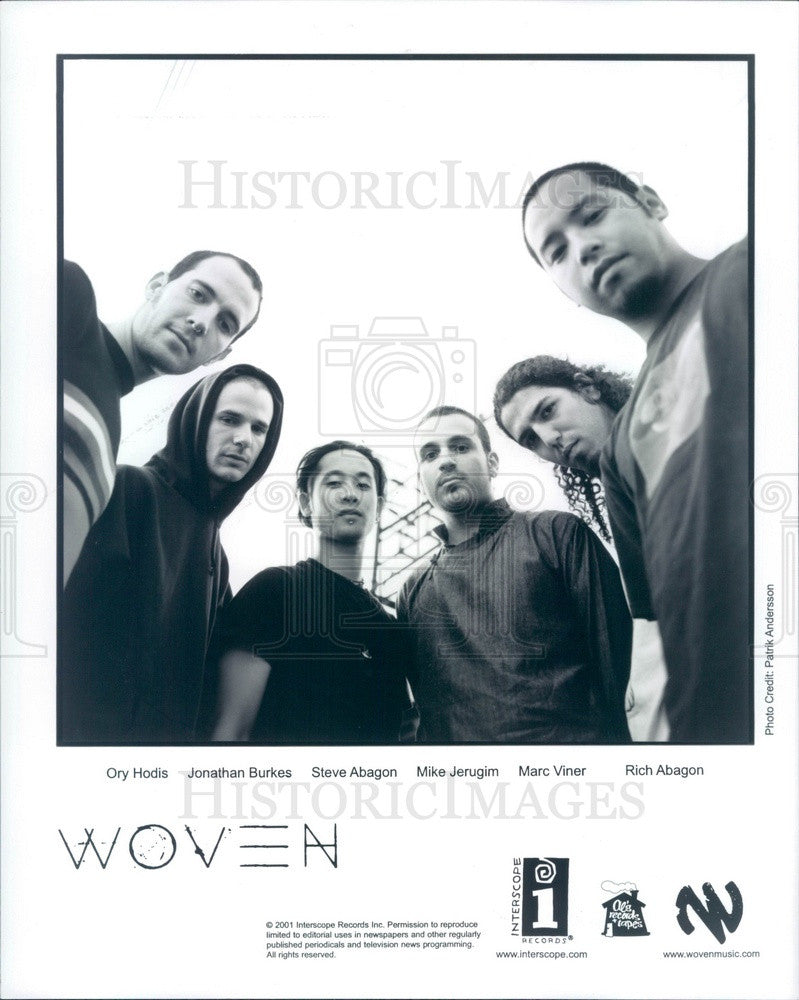 2002 American Rock Band Woven Press Photo - Historic Images