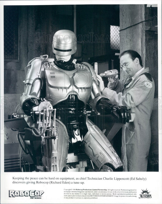 1994 Actors Ed Sahely & Richard Eden Movie Robocop Press Photo - Historic Images