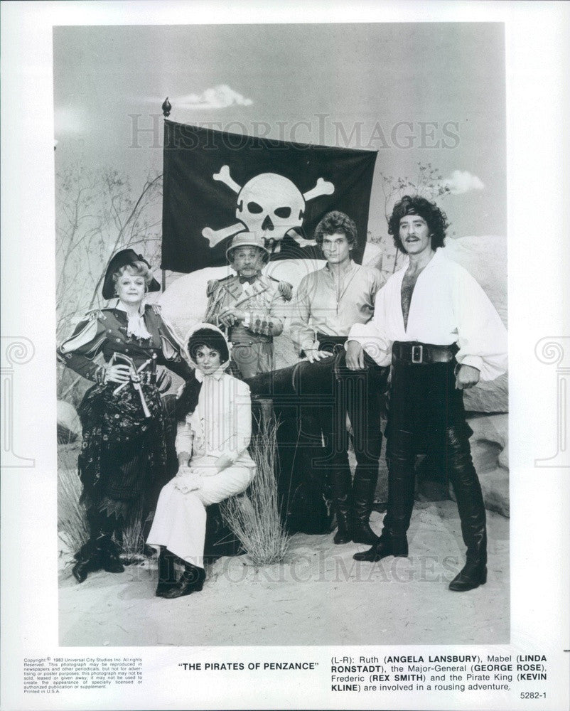1983 Actors Angela Lansbury/Linda Ronstadt/G Rose/Rex Smith/K Kline Press Photo - Historic Images