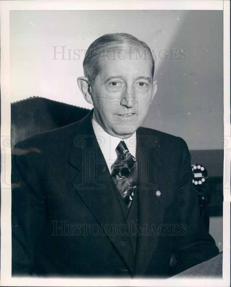 1945 Motion Picture Producers &amp; Distributors President Will Hays Press Photo - Historic Images