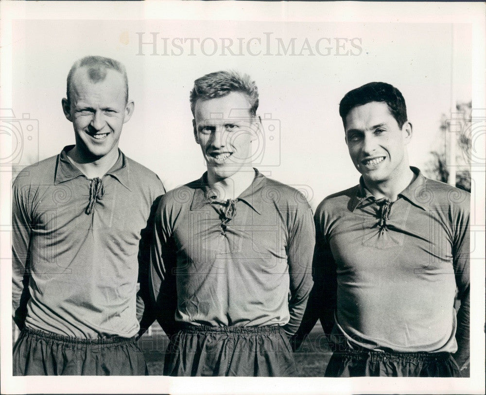1963 Sweden Halsingborgs Soccer Players Krister Granbom Press Photo - Historic Images