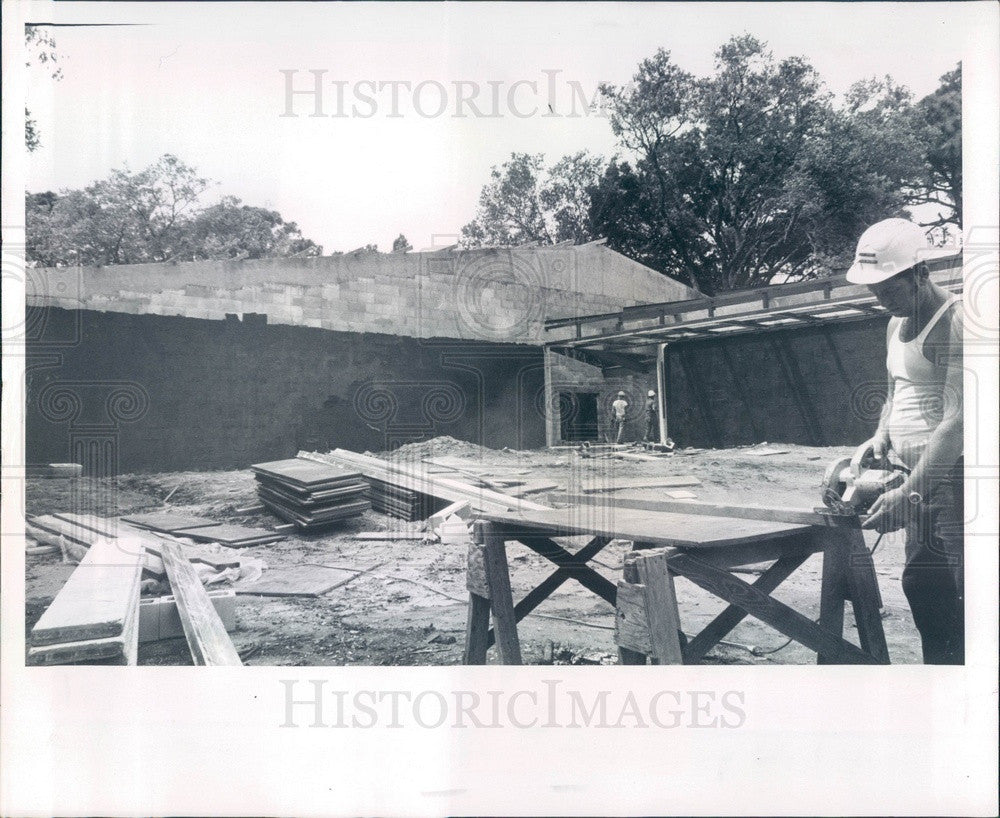 1980 St Petersburg, FL Boyd Hill Nature Trail Library Construction Press Photo - Historic Images