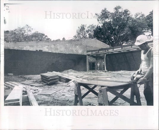 1980 St Petersburg, FL Boyd Hill Nature Trail Library Construction Press Photo - Historic Images