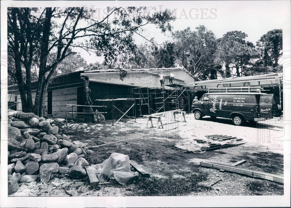 1980 St Petersburg, FL Boyd Hill Nature Trail Library Construction Press Photo - Historic Images