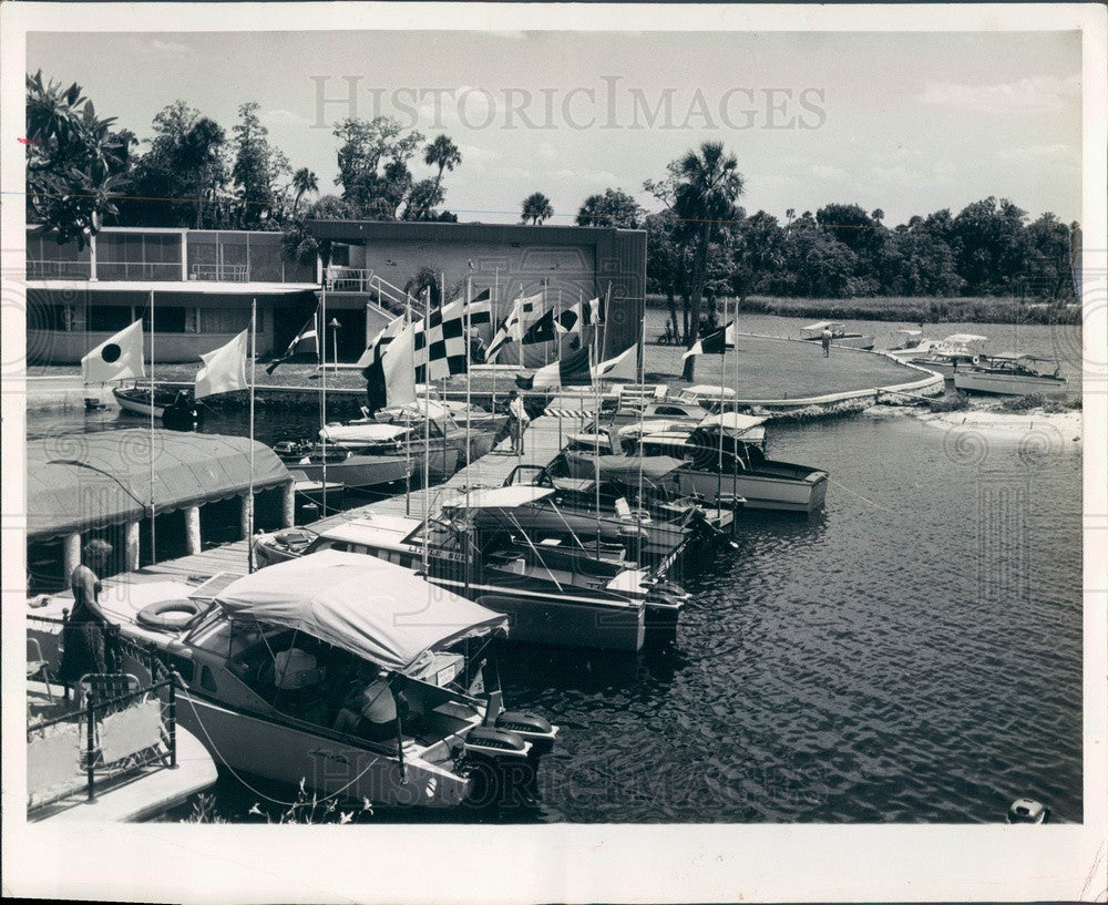 1956 Crystal River, Florida Port Paradise Press Photo - Historic Images