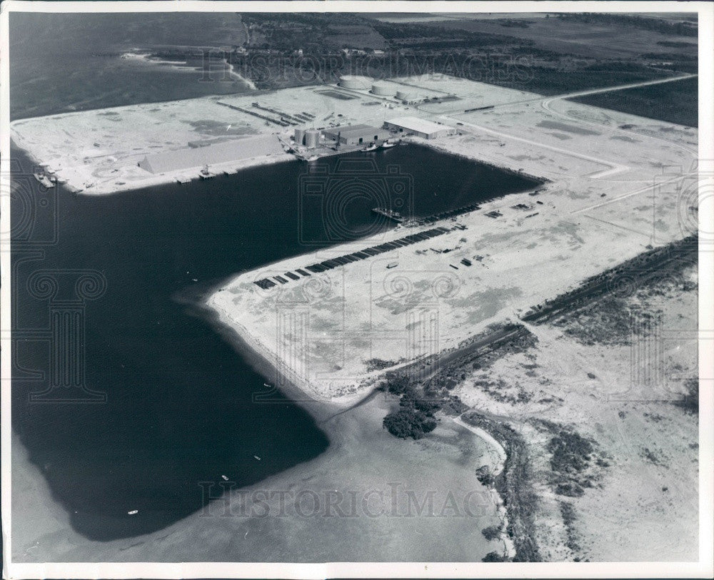 1972 Bradenton, Florida Port Manatee Aerial View Press Photo - Historic Images