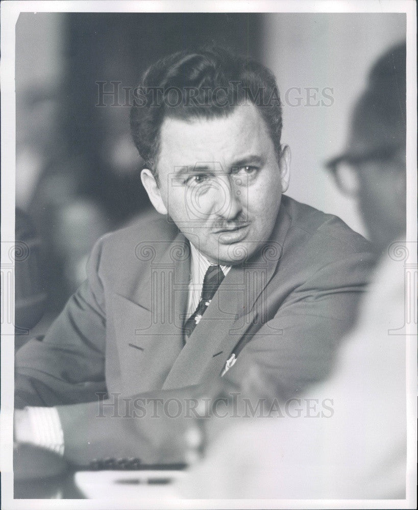 1952 Michigan State Senator Stanley Nowak, Alleged Communist Press Photo - Historic Images