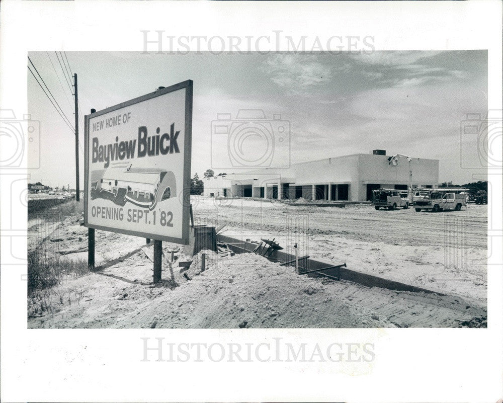 1982 Port Richey, Florida Bayview Buick Construction Press Photo - Historic Images