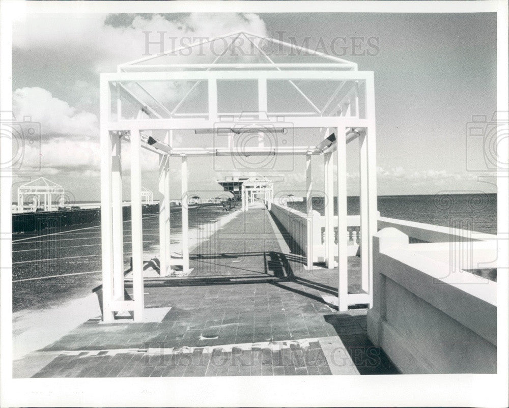 1987 St Petersburg, Florida Municipal Pier Construction Press Photo - Historic Images