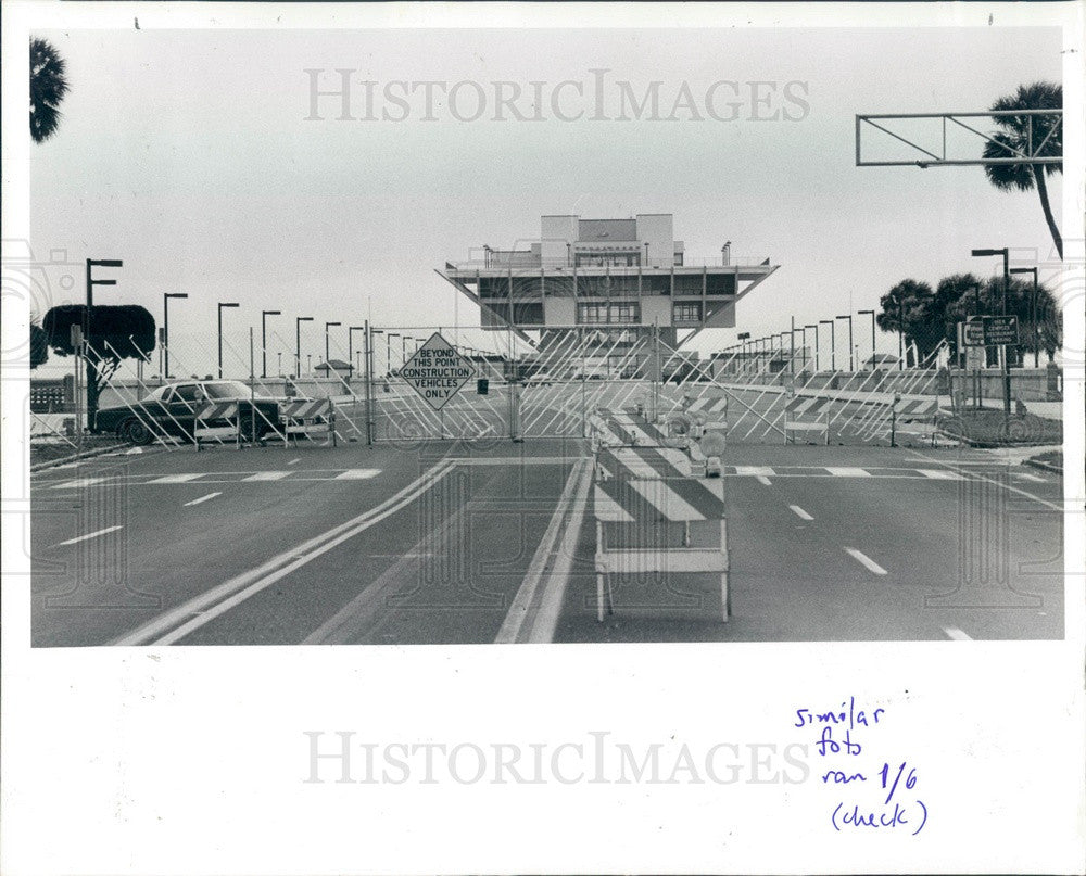 1987 St Petersburg, Florida Municipal Pier Construction Press Photo - Historic Images