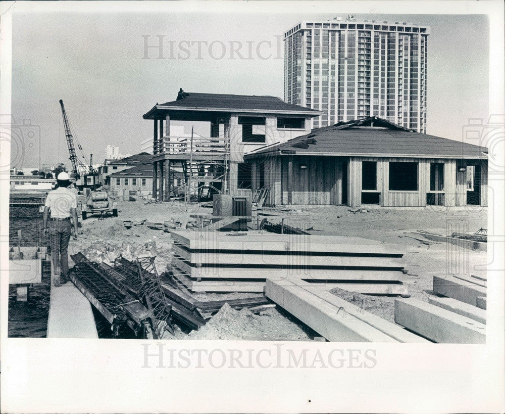 1977 St Petersburg, FL Municipal Marina Construction at South Mole Press Photo - Historic Images