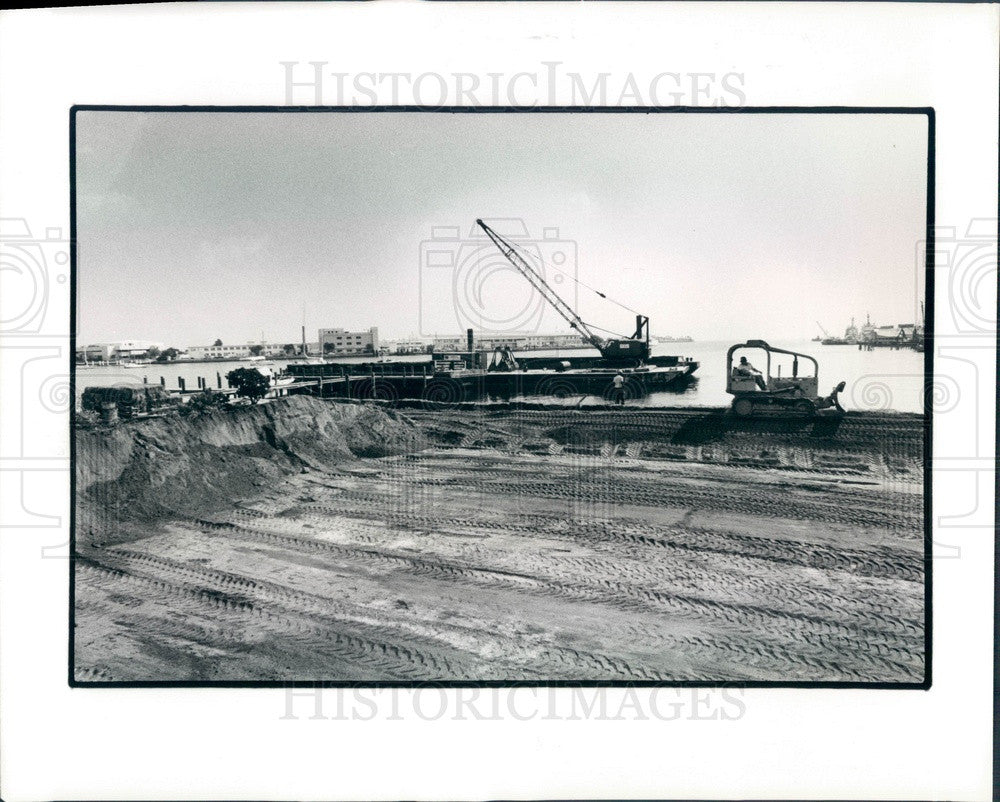 1987 St Petersburg, Florida Harborage Marina Construction Press Photo - Historic Images