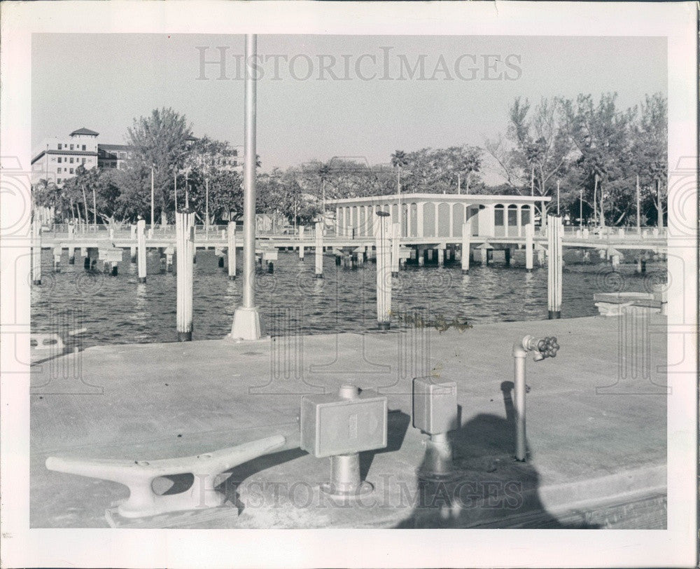 1963 St. Petersburg Florida Central Yacht Basin Marina Press Photo - Historic Images