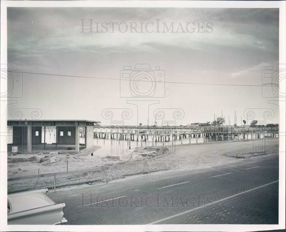 1963 St. Petersburg Florida Central Yacht Basin Marina Press Photo - Historic Images