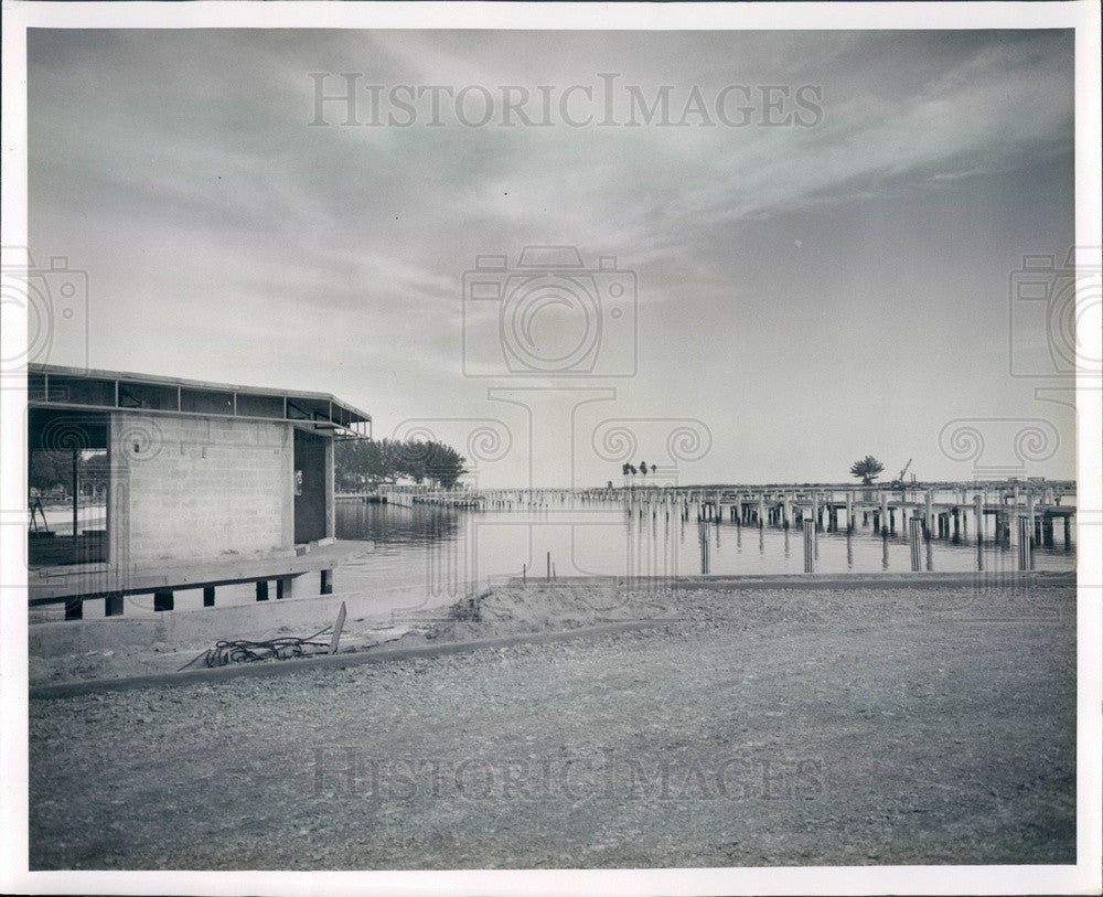 1963 St. Petersburg Florida Central Yacht Basin Marina Press Photo - Historic Images