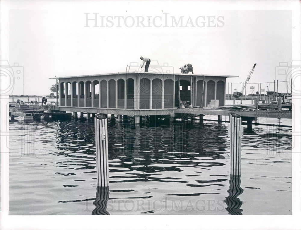 1962 St. Petersburg Florida Central Yacht Basin Marina Press Photo - Historic Images