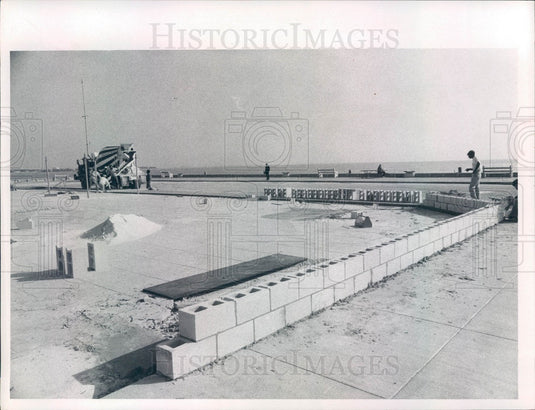 1968 St Petersburg, Florida Municipal Pier Construction Press Photo - Historic Images