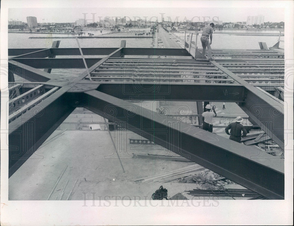1970 St Petersburg, Florida Municipal Pier Construction Press Photo - Historic Images
