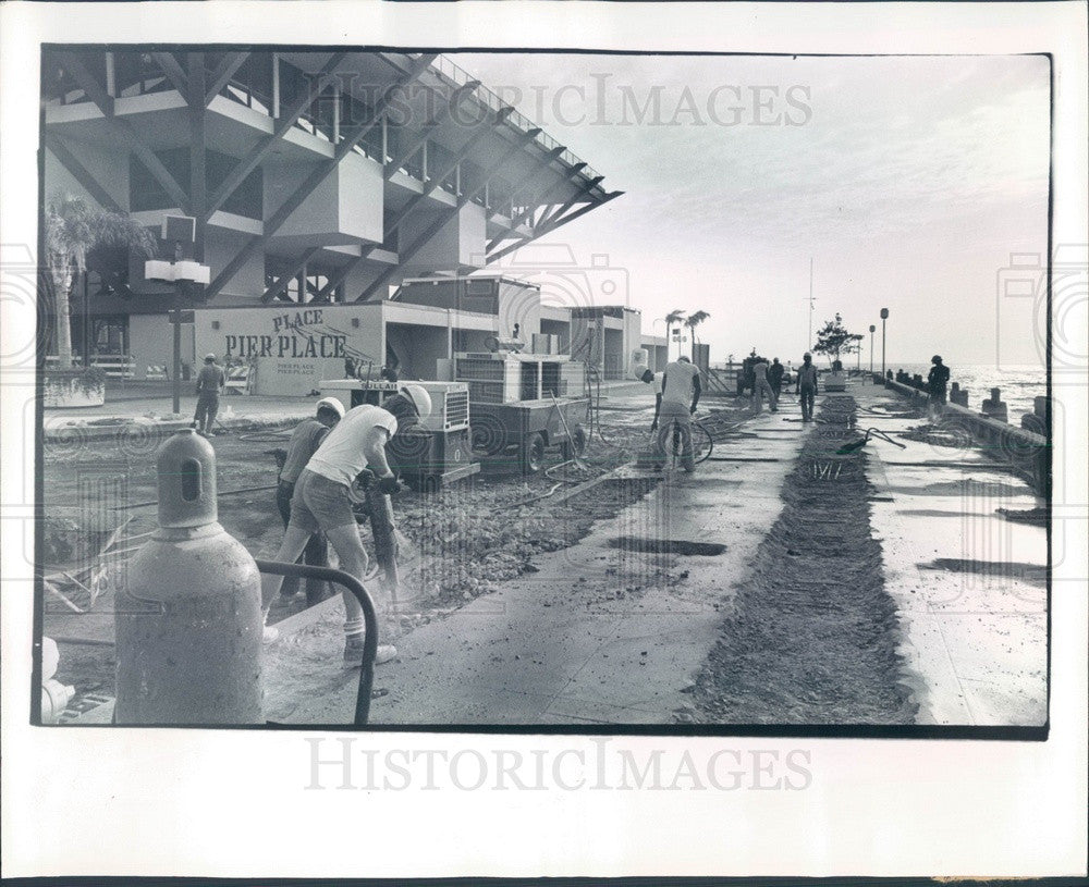 1978 St Petersburg, Florida Municipal Pier Construction Press Photo - Historic Images