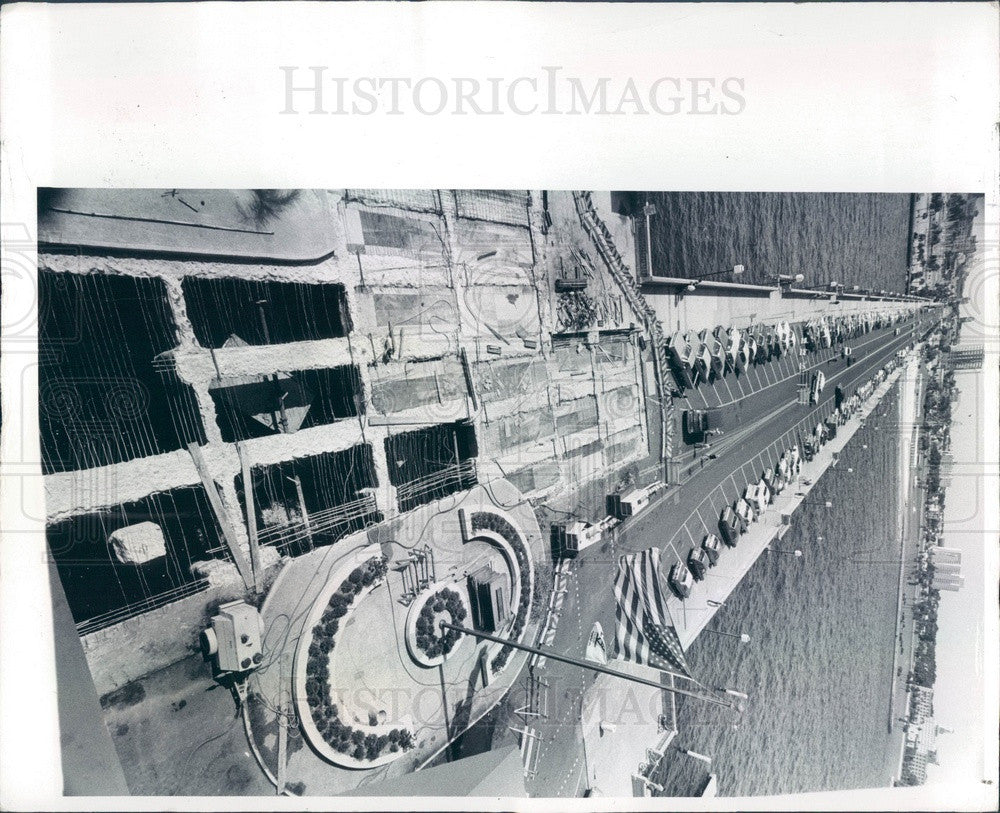 1978 St Petersburg, Florida Municipal Pier Construction Aerial View Press Photo - Historic Images