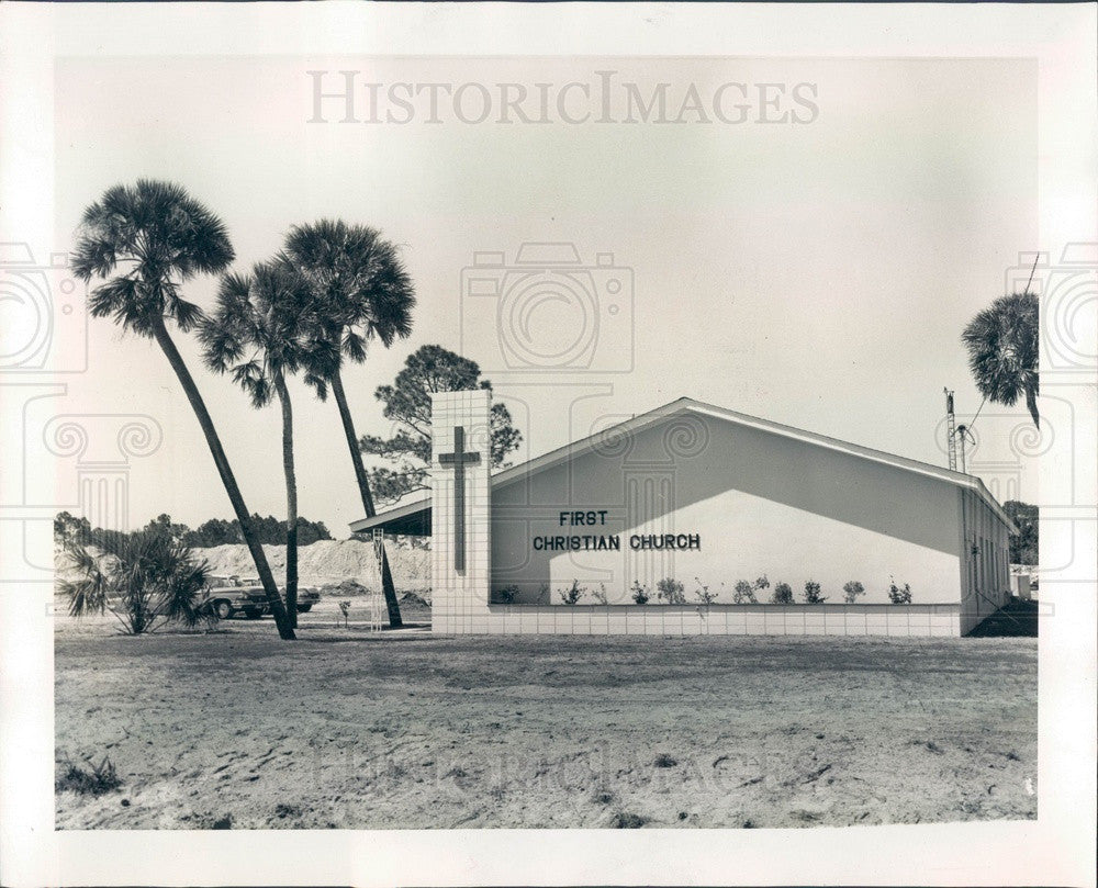 1960 Port Charlotte, Florida First Christian Church Press Photo - Historic Images