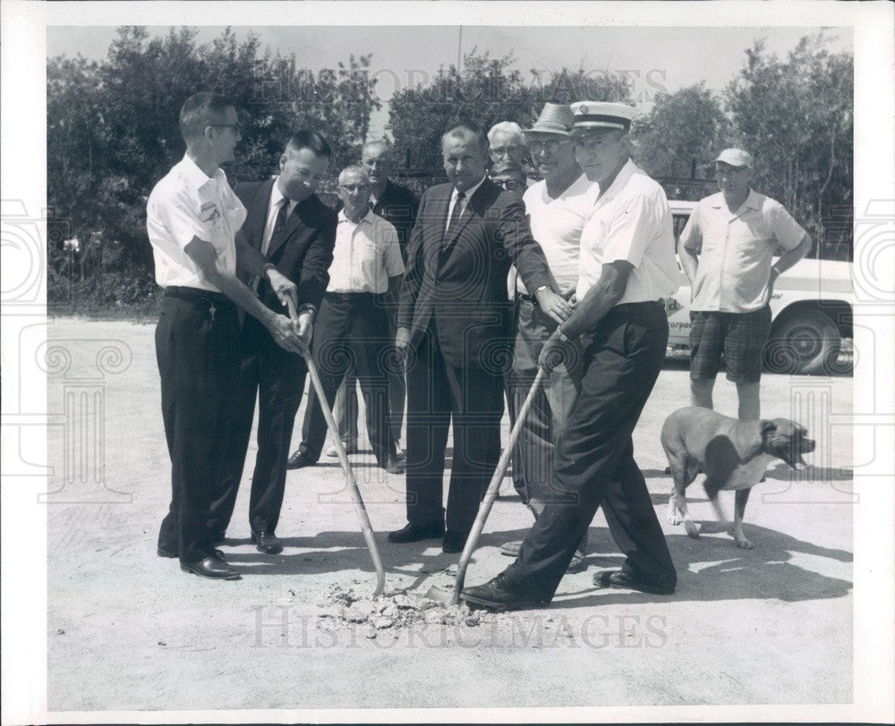 1966 Port Charlotte, FL Firehouse Groundbreaking, Fire Chief Press Photo - Historic Images