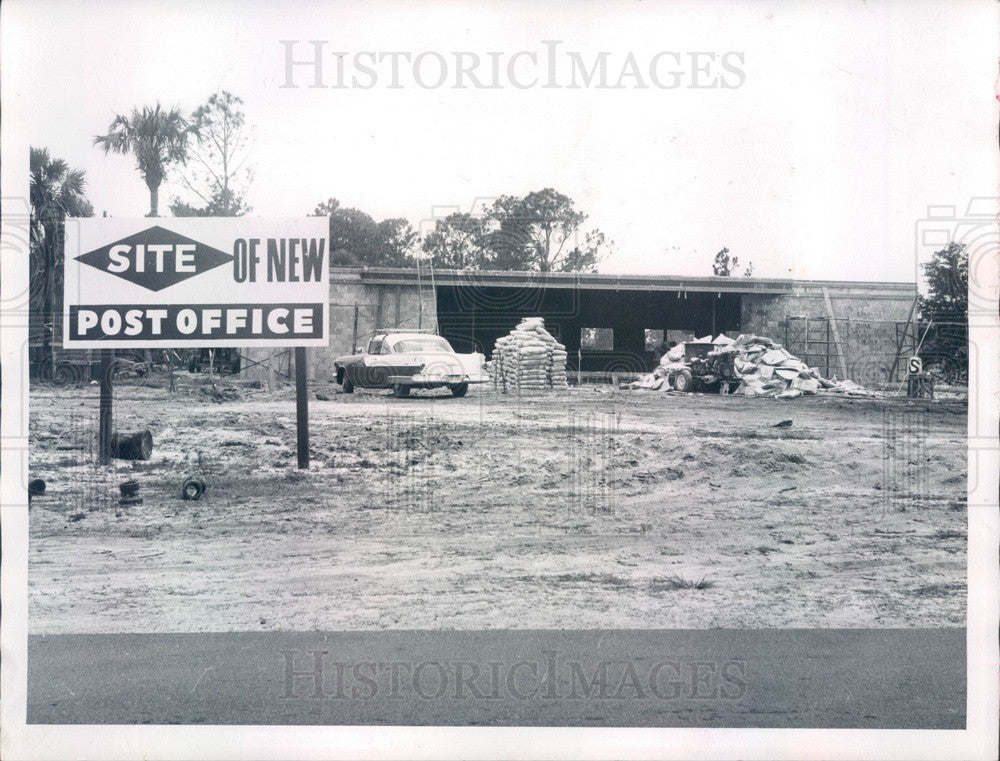 1961 Port Charlotte, Florida Post Office Construction Press Photo - Historic Images