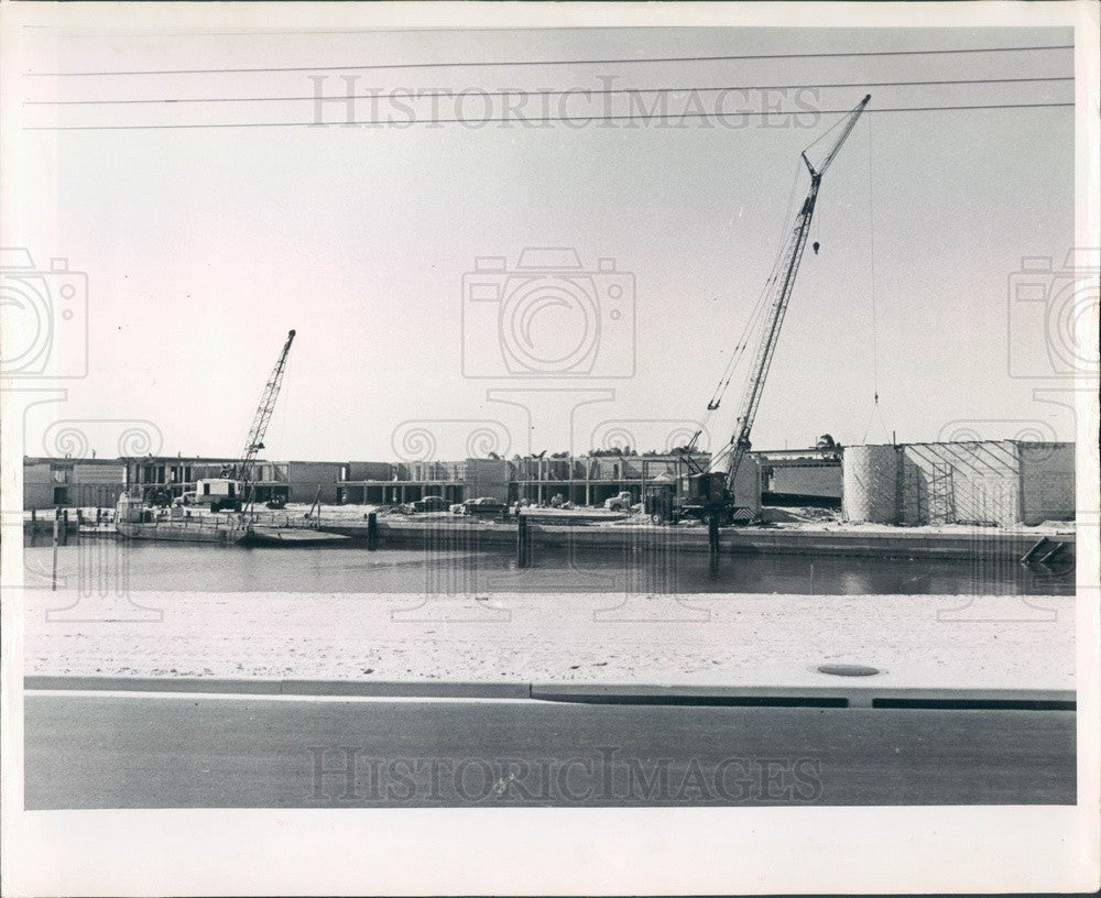 1962 St Petersburg, FL Tierra Verde Port O&#39; Call Resort Construction Press Photo - Historic Images